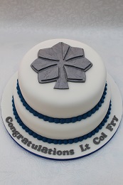 us air force silver oak leaf promotion cake